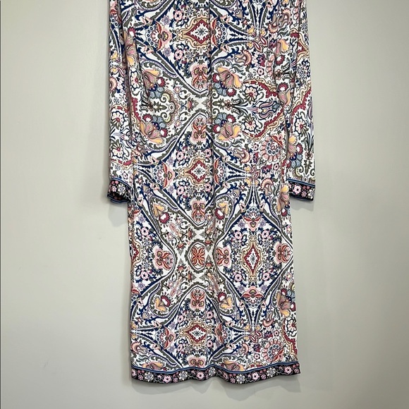 Chicos Long Paisley Cardigan Women’s 0 (us 4/6) - Picture 8 of 12